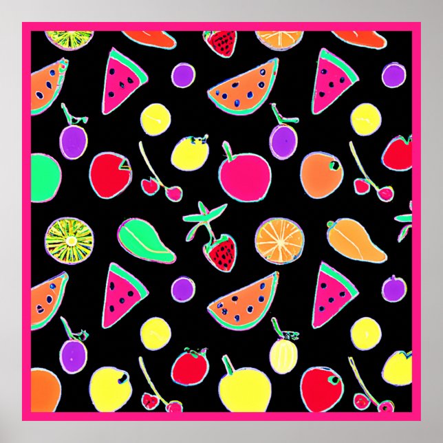 Radiant Tropic Neon Magic Poster (Front)