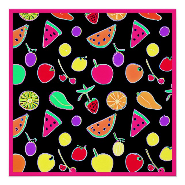 Radiant Tropic Neon Magic Poster (Front)