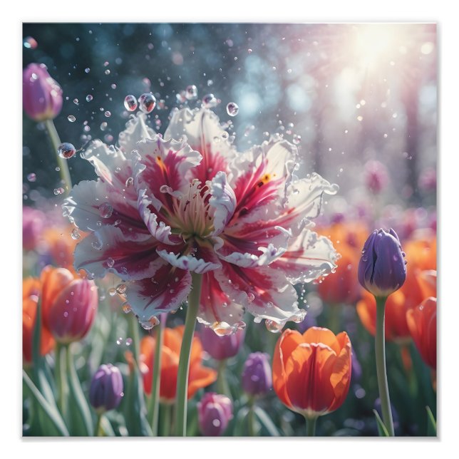 Radiant Tulip Fantasy Photo Print (Front)
