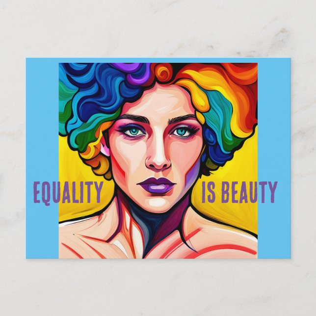 Radiant Unity: Equality Is Beauty Postcard (Front)