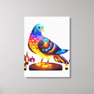 Radiant Urban Pigeon Canvas Print