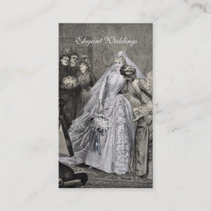 Radiant vintage bride business card