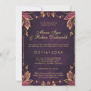 Radiant Vows: The Royal Blossom  Invitation