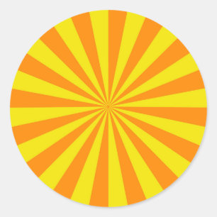 Radiant Warm Tone Circular Sunburst Sticker