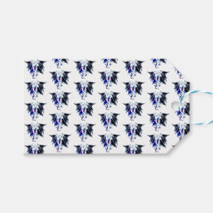 Radiant White Dragon Fantasy Gift Tags