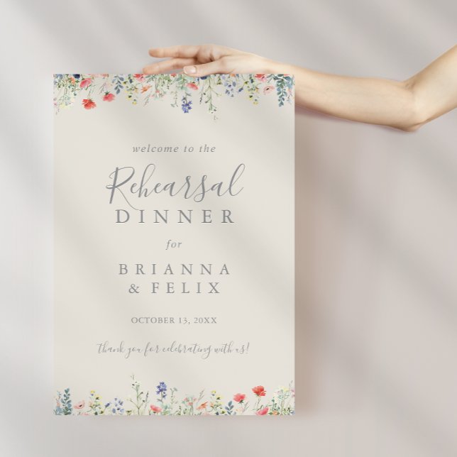 Radiant Wildflower Rehearsal Dinner Welcome  Poster (Creator Uploaded)