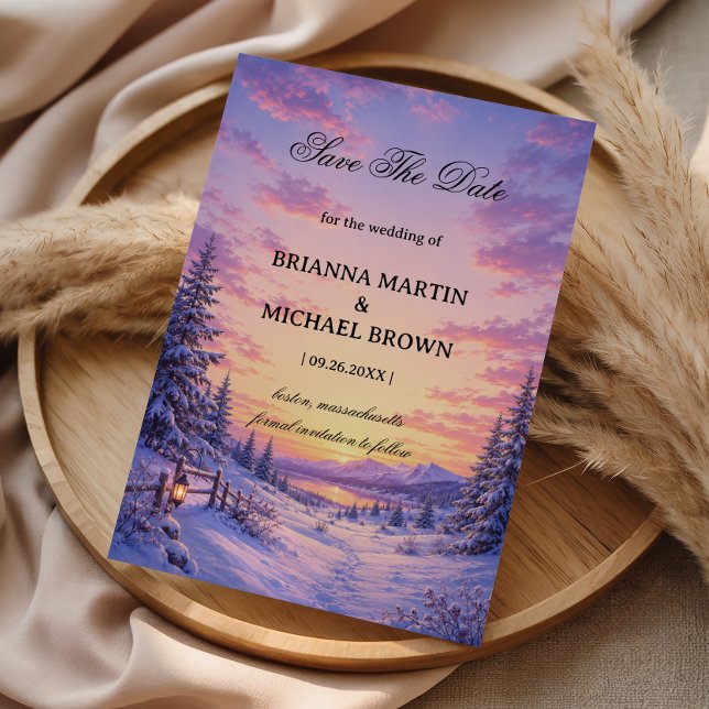 Radiant Winter Twilight Above Save The Date (Creator Uploaded)