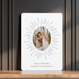 Radiant Wish Holiday Photo Card   Slate