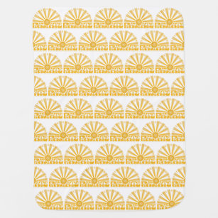 RADIATE Be The Sunshine Vintage Retro Gold Repeat Baby Blanket