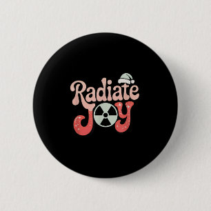 Radiate Joy Radiology Christmas Holiday Xray Rad T 6 Cm Round Badge