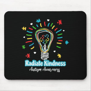 Radiate Kindness Lightbulb Autism Awareness Teache Mouse Mat
