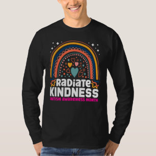 Radiate Kindness Rainbow Autism Awareness Month T-Shirt