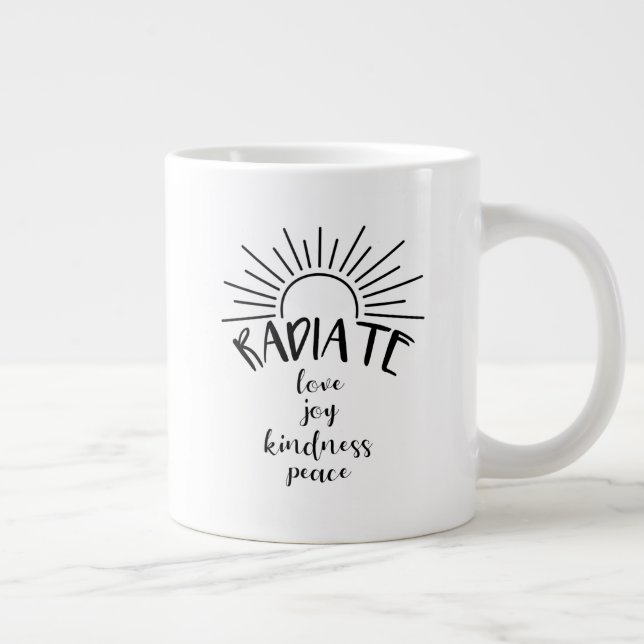 Radiate Love - Large Coffee Mug (Right)