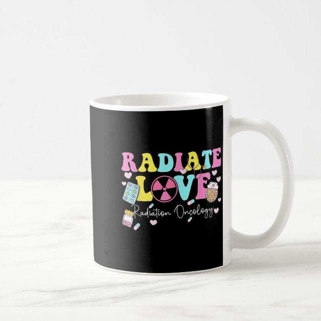 Radiate Love Radiation Oncology Valentine's Day Ra Coffee Mug (Right)