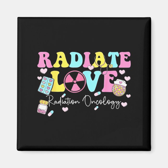 Radiate Love Radiation Oncology Valentine's Day Ra Magnet (Front)