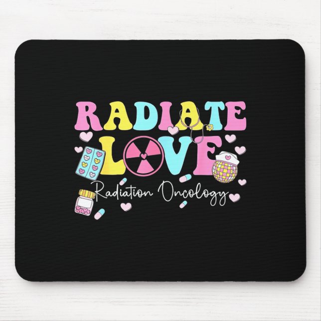 Radiate Love Radiation Oncology Valentine's Day Ra Mouse Mat (Front)