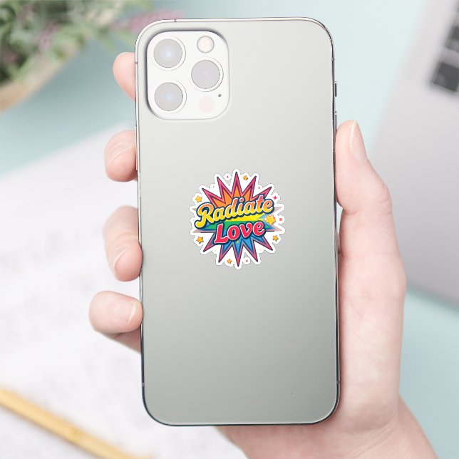 Radiate Love Retro Design – Positive Vibes  (Phone)