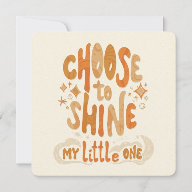 Radiate Positivity: Choose to Shine Inspirational Holiday Card (Front)