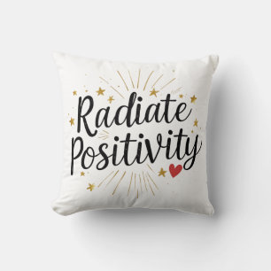 Radiate Positivity – Motivational Starry Quote Cushion