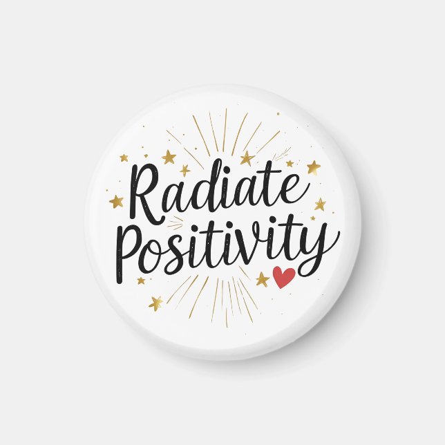 Radiate Positivity – Motivational Starry Quote Magnet (Front)