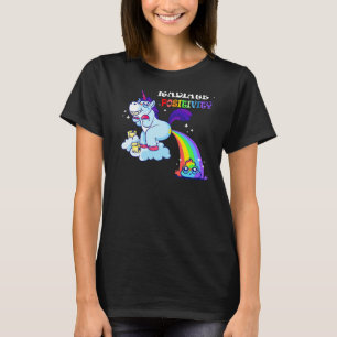 Radiate Positivity rainbow clouds fabulous unicorn T-Shirt