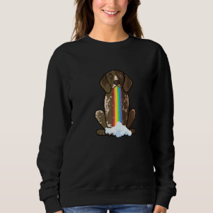 Radiate Positivity Rainbow Dog German Shorthaired  Sweatshirt