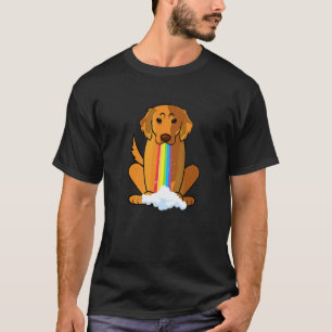 Radiate Positivity Rainbow Dog Retriever Golden T-Shirt