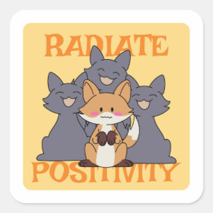 Radiate Positivity Square Sticker