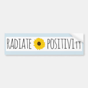 Radiate Positivity Sunflower Bumper Sticker
