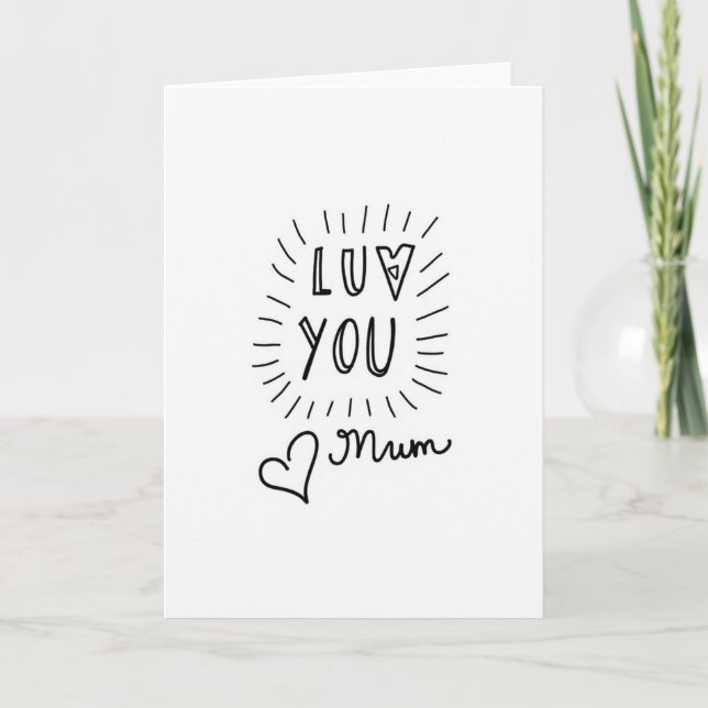 Radiating Love Mum Card (Front)