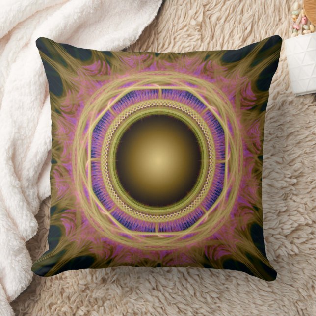 Radiating magical colourful bright pattern cushion (Blanket)