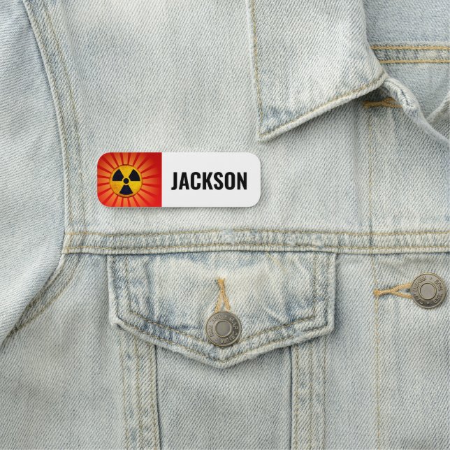 Radiating Radiation Symbol Name Tag (In Situ)