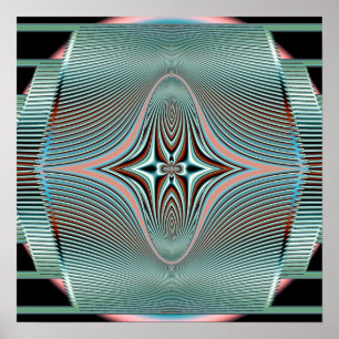 radiating waves poster