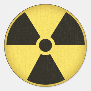 Radiation 1 classic round sticker