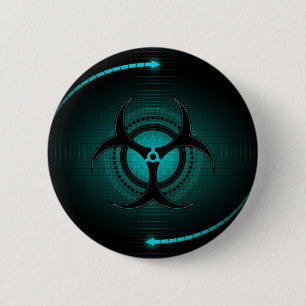 Radiation Abstract art 6 Cm Round Badge