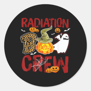 Radiation Boo Crew Halloween Radiation Thvibespist Classic Round Sticker