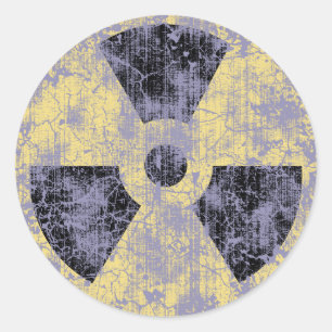 Radiation -cl-dist classic round sticker