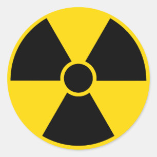 Radiation Hazard Sign Classic Round Sticker