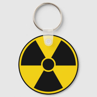 Radiation Hazard Sign Key Ring