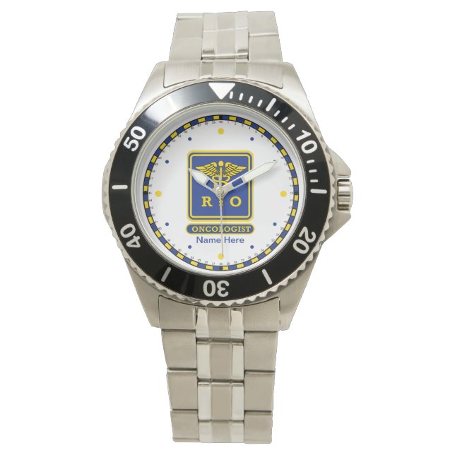 Radiation Oncologist Caduceus Shield Watch (Front)