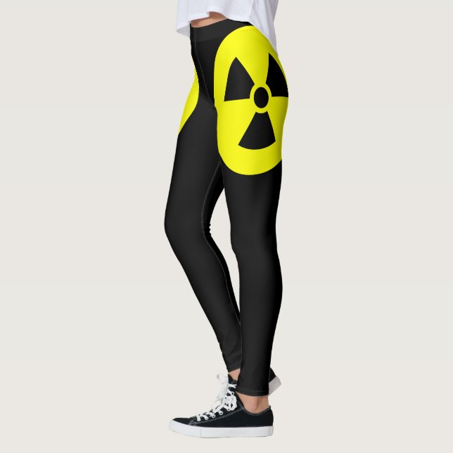 Radiation Sign Black Leggings (Left)