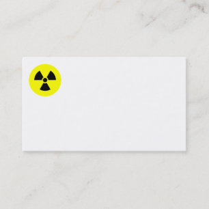 Radiation Sign Business Cards