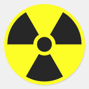 Radiation Sign Classic Round Sticker