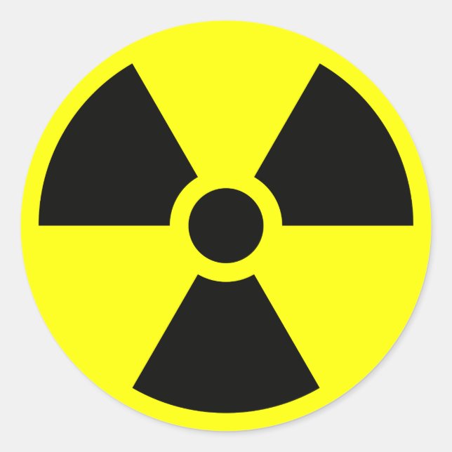 Radiation Sign Classic Round Sticker (Front)
