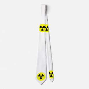 Radiation Sign White Tie