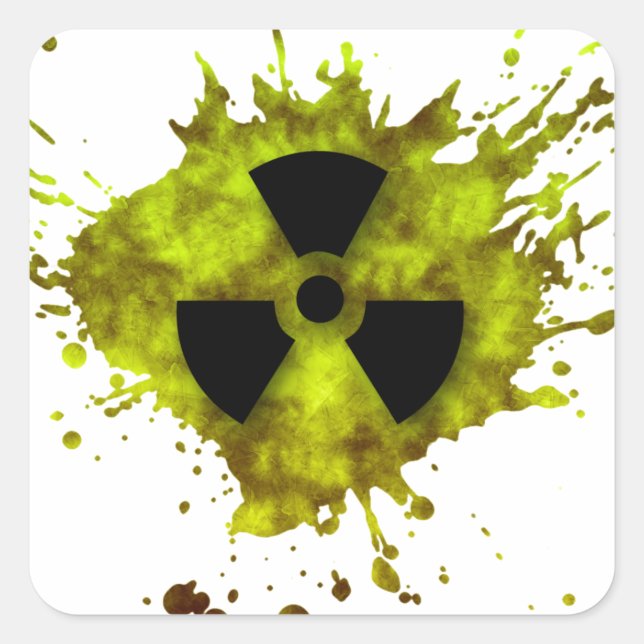 Radiation Splat - Radioactive Waste Square Sticker (Front)