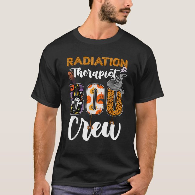 Radiation Therapist Boo Crew Ghost Therapy Hallowe T-Shirt (Front)