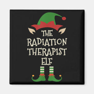 Radiation Therapist Elf Family Christmas Matching  Magnet