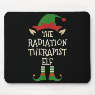 Radiation Therapist Elf Family Christmas Matching Mouse Mat