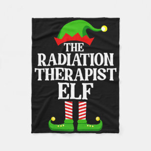 Radiation Therapist Elf Family Matching Group Chri Fleece Blanket